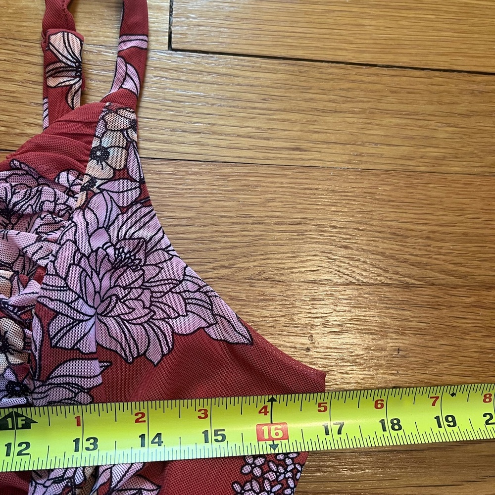 Torrid Rust/TerraCotta colored Floral Maxi Sundress w/Pink Blooms.Size 0/12. - Picture 2 of 7